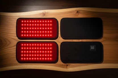GlowPad hero - both sides on wood bench